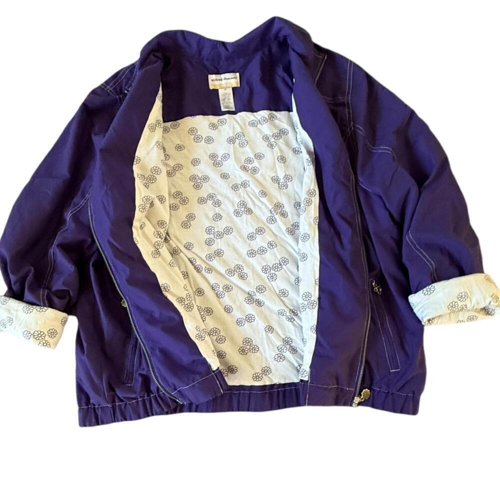 Alfred Dunner Purple Zip-Up Jacket - 1X - Picture 2 of 8